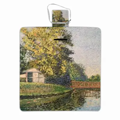 Lake With Fishing Pier Picnic Mat (Square)