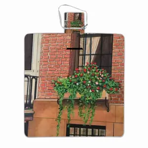 Brownstone With Flower Box New York City Picnic Mat (Square)