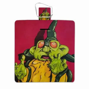 Green Alien Wizard Picnic Mat (Square)