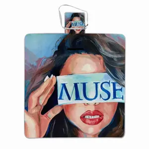 Muse Red Lipstick Picnic Mat (Square)