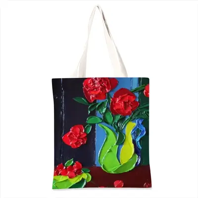 Roses And Cherries Shopping Bag (Linen)