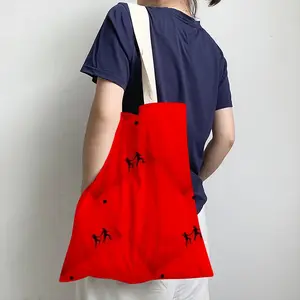 Deep Red (Decomposition) Shopping Bag (Linen)