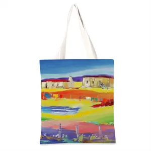 Rural Cottages Shopping Bag (Linen)