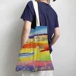 Rural Cottages Shopping Bag (Linen)