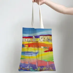 Rural Cottages Shopping Bag (Linen)