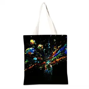 Dancing Cells K Shopping Bag (Linen)