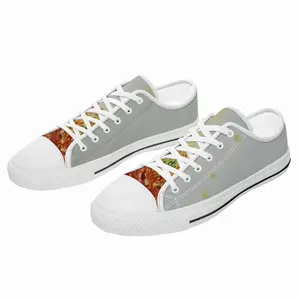 Men Autumn Flower Retro Canvas Shoes