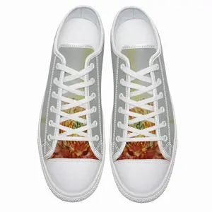 Men Autumn Flower Retro Canvas Shoes