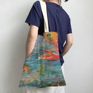 Alligator In Plastic River Shopping Bag (Linen)