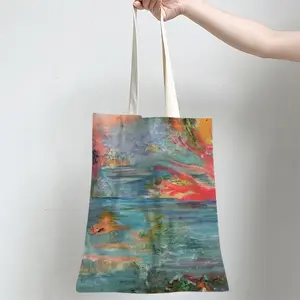 Alligator In Plastic River Shopping Bag (Linen)