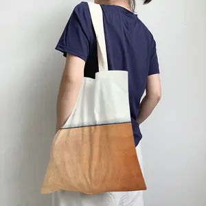 Black And White Over Copper Shopping Bag (Linen)