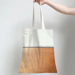 Black And White Over Copper Shopping Bag (Linen)