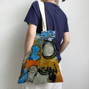 I Walk On The Moon Shopping Bag (Linen)