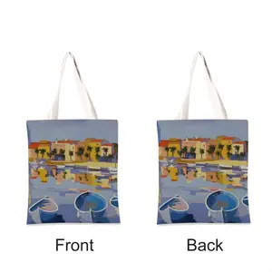 Harbor In The South Of France Shopping Bag (Linen)