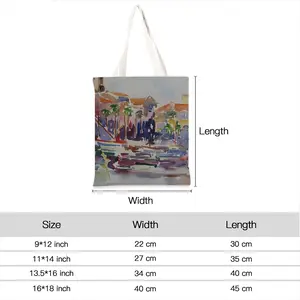 Sanary Sur Mer A Mediterranean Harbour Shopping Bag (Linen)