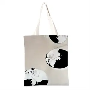 Cats Cosmos Shopping Bag (Linen)