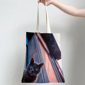 City Cat Shopping Bag (Linen)