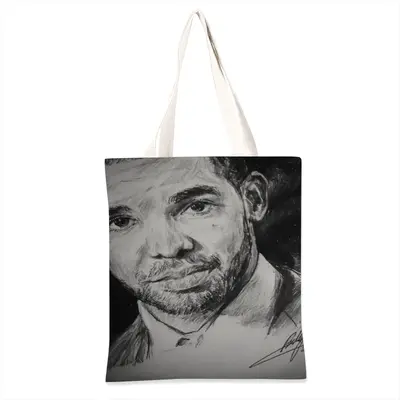 Aubrey Drake Graham Portrait Shopping Bag (Linen)