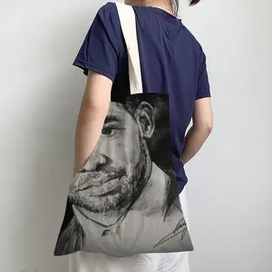 Aubrey Drake Graham Portrait Shopping Bag (Linen)