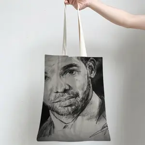 Aubrey Drake Graham Portrait Shopping Bag (Linen)