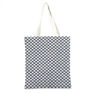 Black-And-White Shopping Bag (Linen)