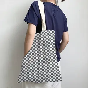 Black-And-White Shopping Bag (Linen)