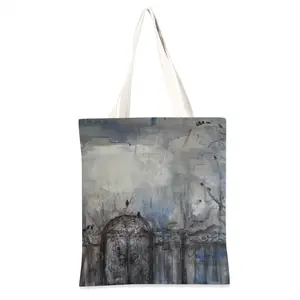 Blackbirds In Winter Shopping Bag (Linen)