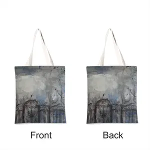 Blackbirds In Winter Shopping Bag (Linen)