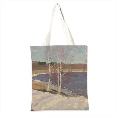 Spring On Volga Shopping Bag (Linen)