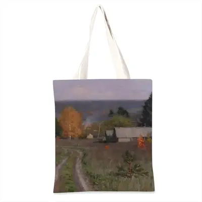 Autumn Village Nikolaevka Shopping Bag (Linen)