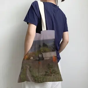 Autumn Village Nikolaevka Shopping Bag (Linen)