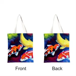 Koi Fish In The Pond Shopping Bag (Linen)