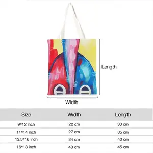 African Mask Family Shopping Bag (Linen)