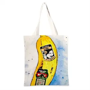 Banana Style - Pop Art Fruit Yellow Shopping Bag (Linen)