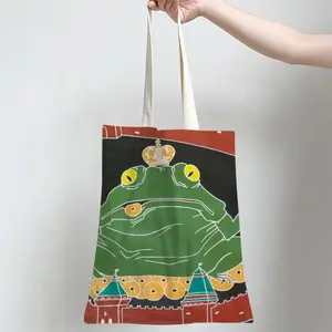 Tree Legged Toad Politics Political Animals Humour King Emperor Shopping Bag (Linen)