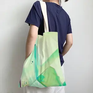 Green Bird Shopping Bag (Linen)