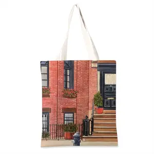 Brooklyn Apartment New York City Shopping Bag (Linen)