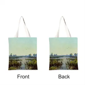 Sunrise Lake With Reeds Shopping Bag (Linen)