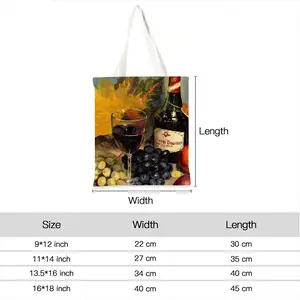 Bright Still Life With Wine Shopping Bag (Linen)