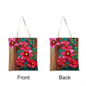 Climatis On Fence Shopping Bag (Linen)