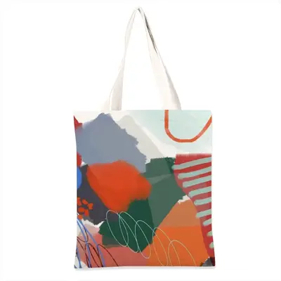 Modern Extra Large Orange Shopping Bag (Linen)