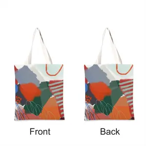 Modern Extra Large Orange Shopping Bag (Linen)