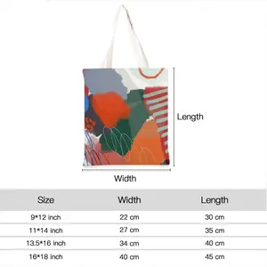 Modern Extra Large Orange Shopping Bag (Linen)