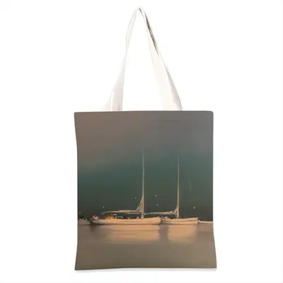 Sailboats D Shopping Bag (Linen)