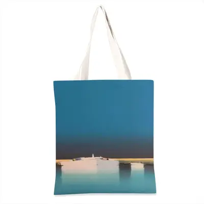 One Small Boat With Deep Blue Sky Shopping Bag (Linen)