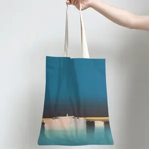 One Small Boat With Deep Blue Sky Shopping Bag (Linen)