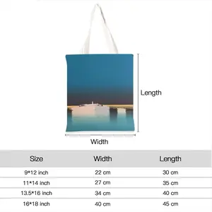 One Small Boat With Deep Blue Sky Shopping Bag (Linen)