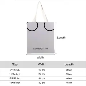 Im Looking At You Shopping Bag (Linen)