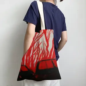 Red Trees Shopping Bag (Linen)