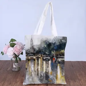 Autumn Rain Shopping Bag (Canvas)